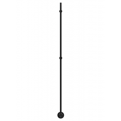 Nordhem Kaknäs Handdukstork 1500 x 90 mm Matt Svart