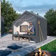 Lekstuga Cozy 3,8 M² Med Bänk Utan Takbeklädnad