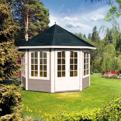 Lusthus - 4 Fönsterväggar Veronica 4 (6,9 - 9,4 M²) Papp, 9,4 M²