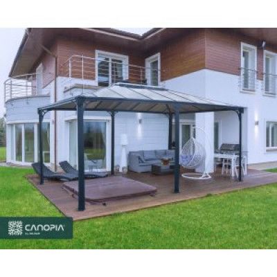 Canopia Martinique Hardtop Paviljong För Hela Säsongen 3,6 x 5 - Grå/brons