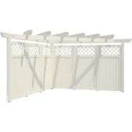 Modular Garden Hörnpergola 4,2m² med plank - Vitlackerad