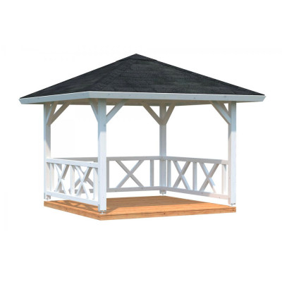 Paviljong Betty 9,0 - 25,0 M² Shingel, Vit, 9,0 M²