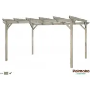 Paviljong Paula - 12,6 m² - Grå djupimpregnerad