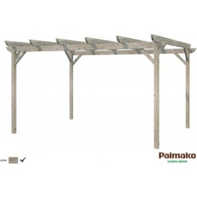 Paviljong Paula - 12,6 m² - Grå djupimpregnerad