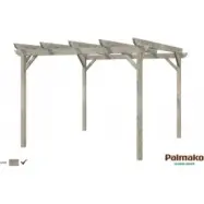 Paviljong Paula - 9,5 m² - Grå djupimpregnerad