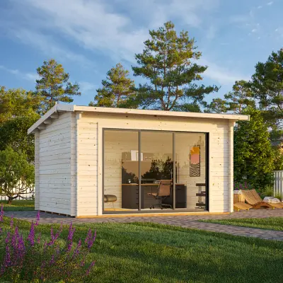 Palmako Stuga Ines Slide 11,7 M² , Obehandlad , Enkelt Glas