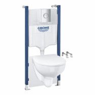 Komplett Toalettpaket Grohe Vägghängd Toalettstol Solido Set 5in1