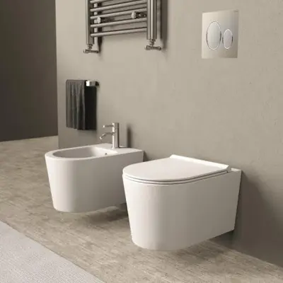 Toalettpaket LH Elba med WC-fixtur och Spolplatta