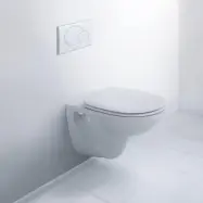 Vägghängd Toalettstol Duravit D-Code med Mjukstängande Hårdsits