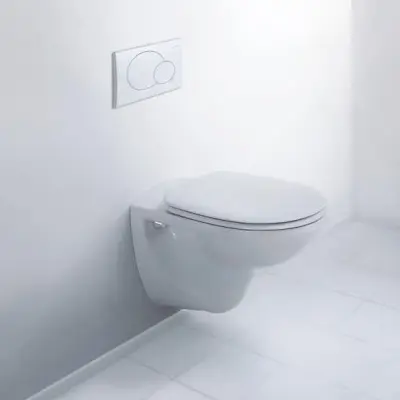 Vägghängd Toalettstol Duravit D-Code med Mjukstängande Hårdsits