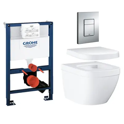 Vägghängd Toalettstol Grohe Euro Ceramic 39206 Komplett