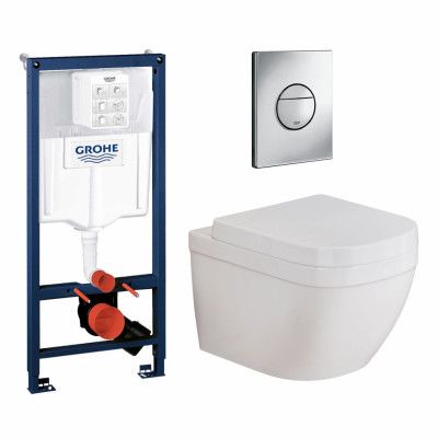 Vägghängd Toalettstol Grohe Euro Ceramic 39328 Komplett