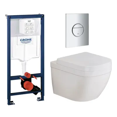 Vägghängd Toalettstol Grohe Euro Ceramic 39328 Komplett