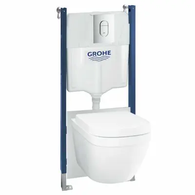 Vägghängd Toalettstol GROHE Solido Euro Ceramic 5-i-1 Komplett Vit Porslin