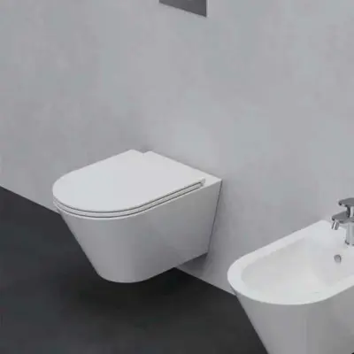 Vägghängd Toalettstol Lavabo Forma