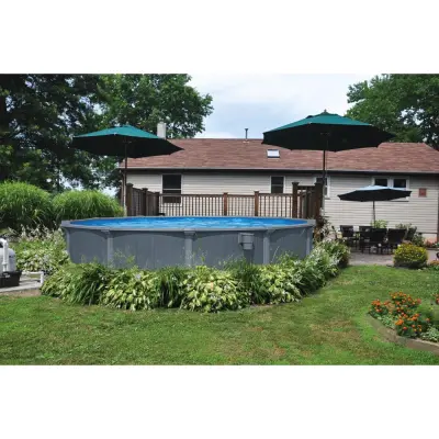 Bestway pool ovan mark Ø4,88m  132cm djup | Hydrium Stålväggspool Set (561CU)