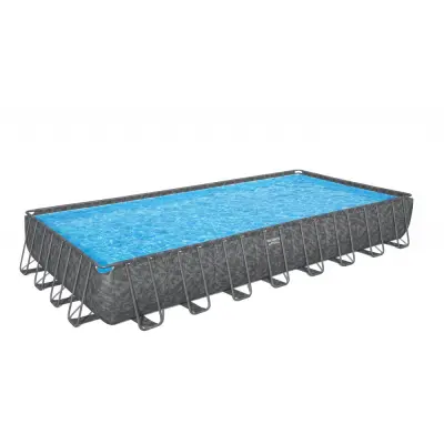 Bestway pool ovan mark 9,56x4,88m  132cm djup | APX 365 Rektangulär Stålpool (561KJ)