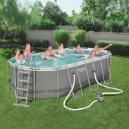 Bestway pool ovan mark 5,5x2,7m - 1,2m djup | Power Steel Oval (56710)