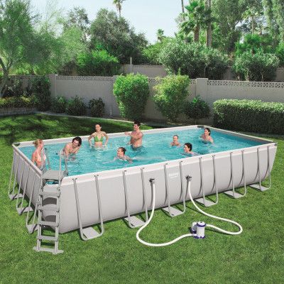 Bestway pool ovan mark 7,3x3,7m - 132cm djup | Power Steel APX 365 (561KG)