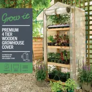 Överdrag till växthus Growhouse 4 hyllor