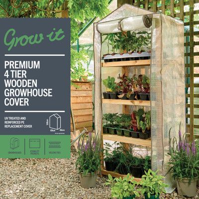 Överdrag till växthus Growhouse 4 hyllor