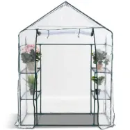 Litet plastväxthus 1m² | Stålram med PVC-överdrag