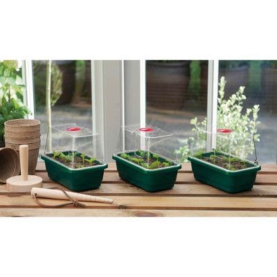 Minidrivhus mini, grön 3-pack