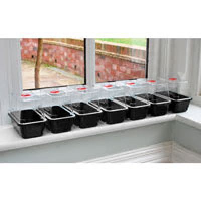 Minidrivhus, mini, svart, 7-pack