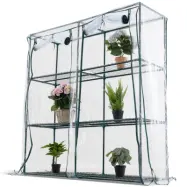 Plastväxthus 0,7m² | Stålram med PVC-överdrag