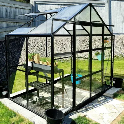 Växthus 3,3m² | 4mm säkerhetsglas | 5 års stormgaranti