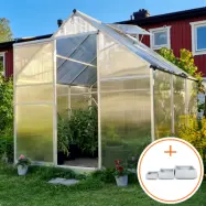 Växthus i kanalplast 5,1m² | Hög odlingshöjd