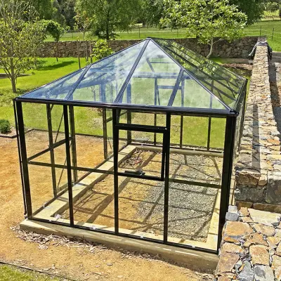 Gazebo 8,7m² | Premiumväxthus med glastak | 5 års stormgaranti