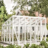 Växthus i trä med pulpettak Knoppa 17,5 m² 17,5 m²