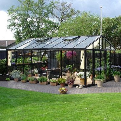 Växthus Oas Master Victorian Mörkgrön, 18,8 M²