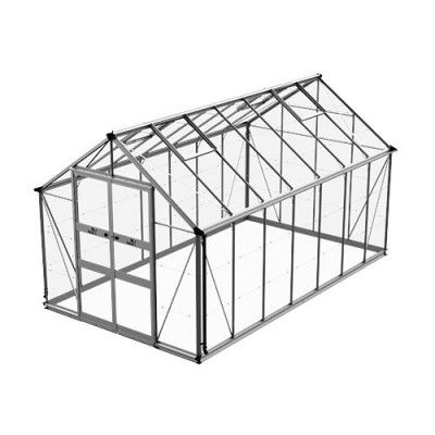 Växthus Odla 11,4 - 14,1 m² 11,4 m², Aluminium, Glas