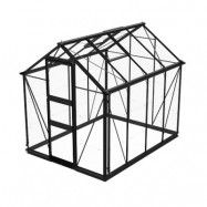 Finns i svart och aluminium Odla 4,9–6,0 m² - Växthus Svart, Glas, 4,9 m²