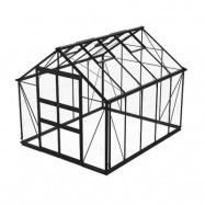 Växthus Odla 8,2 - 9,8 m² 8,2 m², Svart, Glas