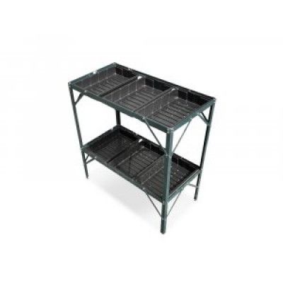 Odlingshylla - 2 plan - 6 tråg - Växthushyllor, Växthustillbehör, Växthus