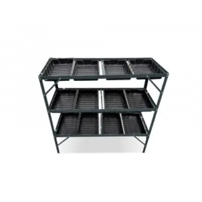 Odlingshylla - 3 plan - 12 tråg - Växthushyllor, Växthustillbehör, Växthus