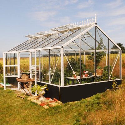 Växthus Spira Mur 17,3 m², Aluminium