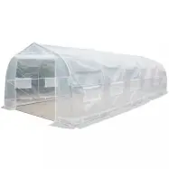 Tunnelväxthus 24m² | Stålram med transparent PE-plastöverdrag