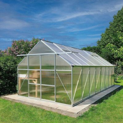 Växthus 18m² | Utökad odlingshöjd | Premium | 6mm kanalplast