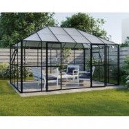 Växthus Fält med härdat glas - 12,8 m²