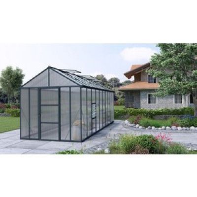 Växthus Glory 14,7 m² - Antracitgrå