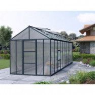 Växthus Glory 14,7 m² - Antracitgrå + Bevattningstillbehör