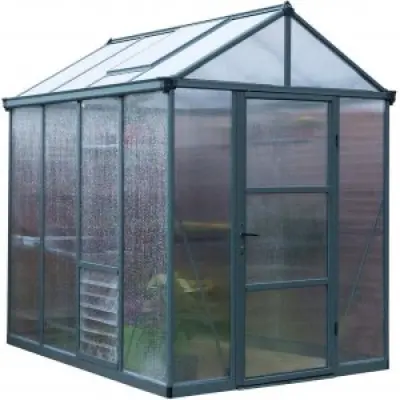 Växthus Glory 4,8 m² - Antracitgrå + Växthusbord