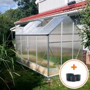 Växthus i kanalplast 5,6m² | Hög odlingshöjd