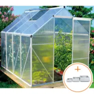 Växthus i kanalplast 5,6m² | Hög odlingshöjd