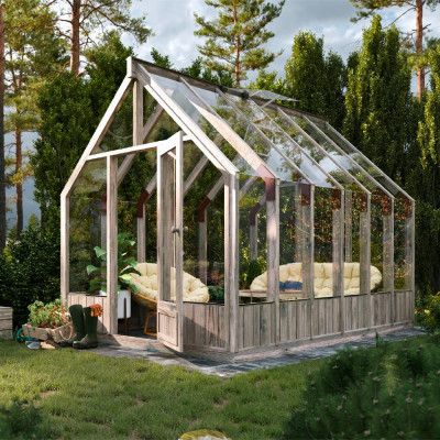 Växthus I Trä Emilia Träväxthus 8,7 M²