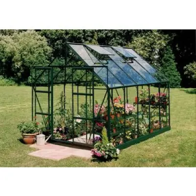 Växthus Magnum - 8,3 m² grönt med härdat glas